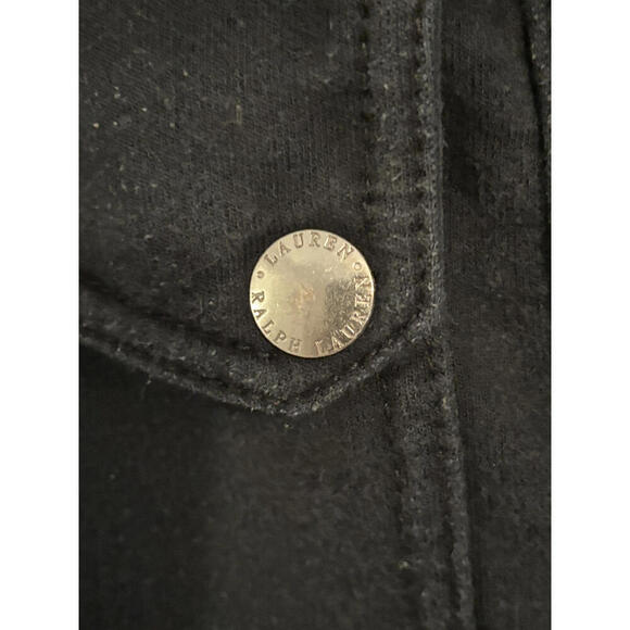 Last chance! Vintage Lauren Ralph Lauren Black Denim Jacket - XL - Picture 6 of 8